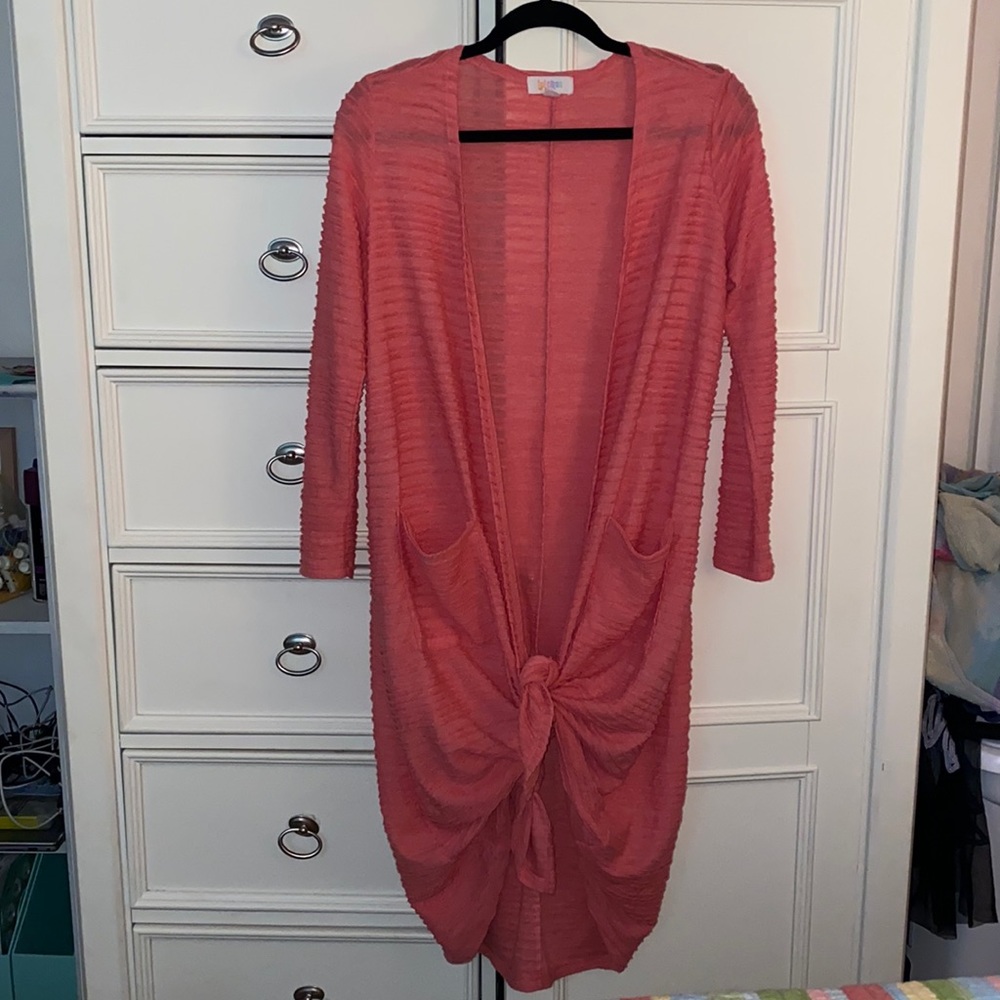 Lularoe Long Cardigan - Coral Lightweight
